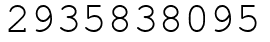 Число 2935838095.