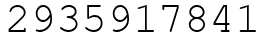 Число 2935917841.