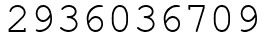 Число 2936036709.