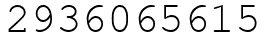 Число 2936065615.