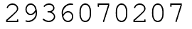 Число 2936070207.