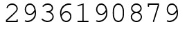 Число 2936190879.