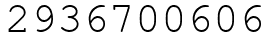 Число 2936700606.