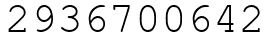 Число 2936700642.