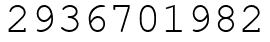 Число 2936701982.