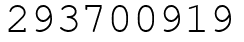 Число 293700919.