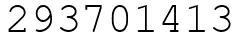 Число 293701413.