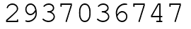Число 2937036747.