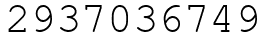Число 2937036749.