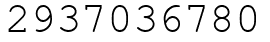 Число 2937036780.