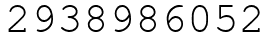 Число 2938986052.