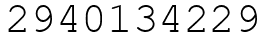 Число 2940134229.