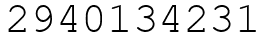 Число 2940134231.