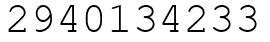 Число 2940134233.