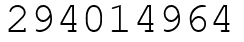 Число 294014964.