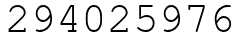 Число 294025976.