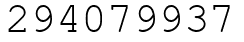 Число 294079937.