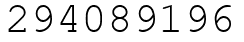Число 294089196.