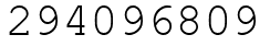 Число 294096809.