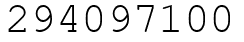 Число 294097100.
