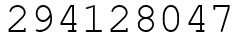 Число 294128047.