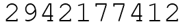 Число 2942177412.