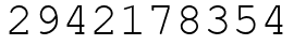 Число 2942178354.