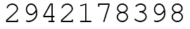 Число 2942178398.