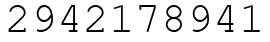 Число 2942178941.