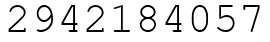 Число 2942184057.