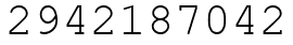 Число 2942187042.