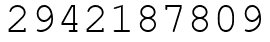 Число 2942187809.
