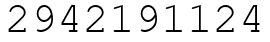 Число 2942191124.