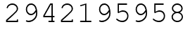 Число 2942195958.