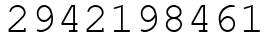 Число 2942198461.