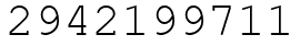Число 2942199711.
