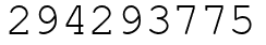 Число 294293775.