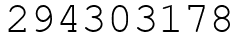 Число 294303178.