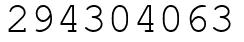 Число 294304063.
