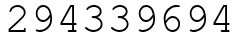 Число 294339694.