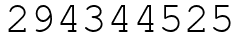 Число 294344525.