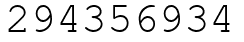 Число 294356934.