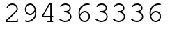 Число 294363336.