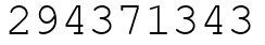 Число 294371343.