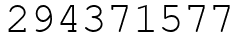 Число 294371577.