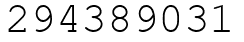 Число 294389031.