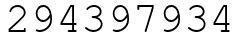 Число 294397934.