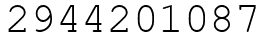Число 2944201087.