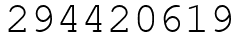 Число 294420619.