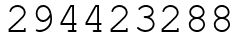 Число 294423288.